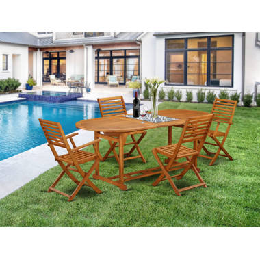 4 seater wooden garden furniture set hot sale